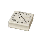 California State Map Address Wood Art Stempel (Stempel)