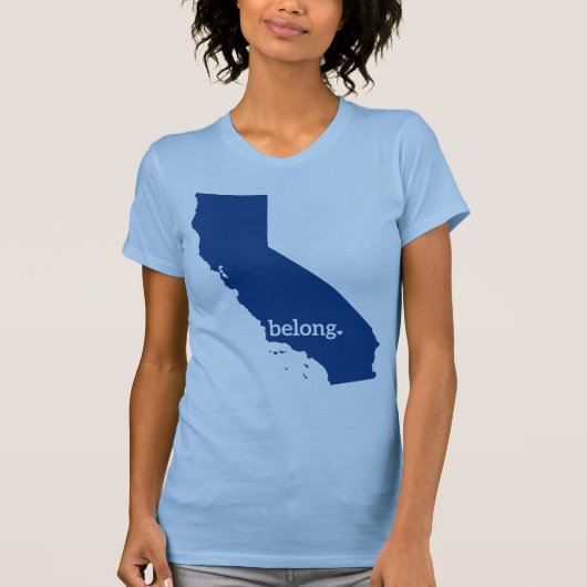 California State Map Belong T-shirt (Voorkant)
