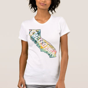 California State Map Illustration T-shirt