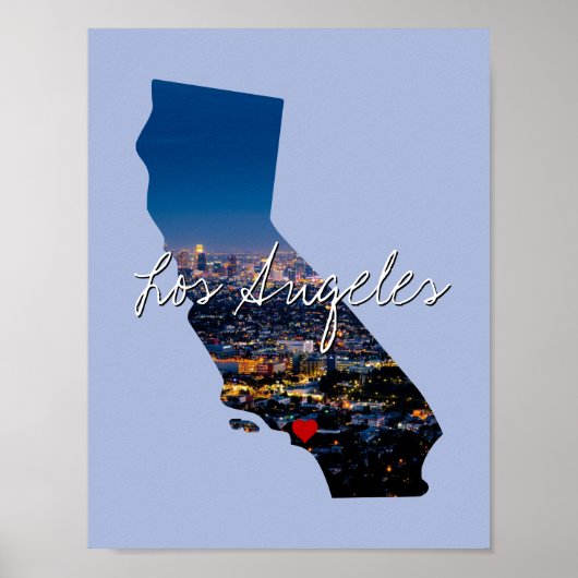 California State Photo insert and town name Poster (Voorkant)