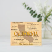 California State Pride Map Silhouette Briefkaart (Staand voorkant)