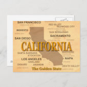 California State Pride Map Silhouette Briefkaart (Voorkant / Achterkant)