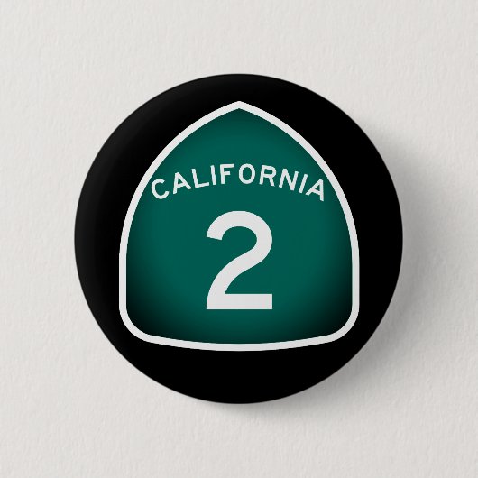 California State Route 2 Ronde Button 5,7 Cm (Voorkant)