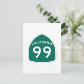 California State Route 99 Briefkaart (Staand voorkant)