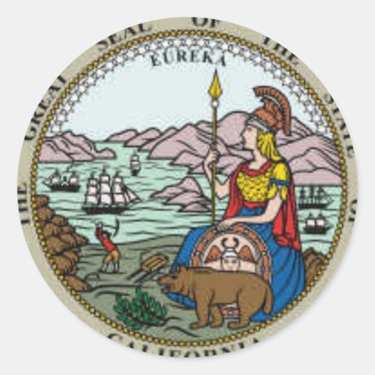 California State Seal Stickers (Voorkant)