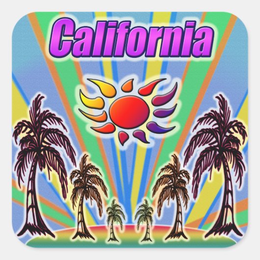California Summer Love Sticker (Voorkant)