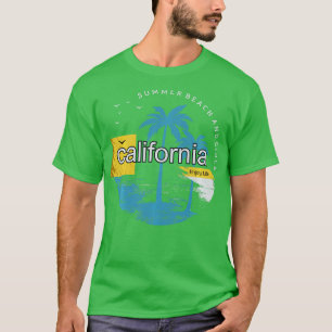California Summer Surf Beach  Sunset Long S T-shirt