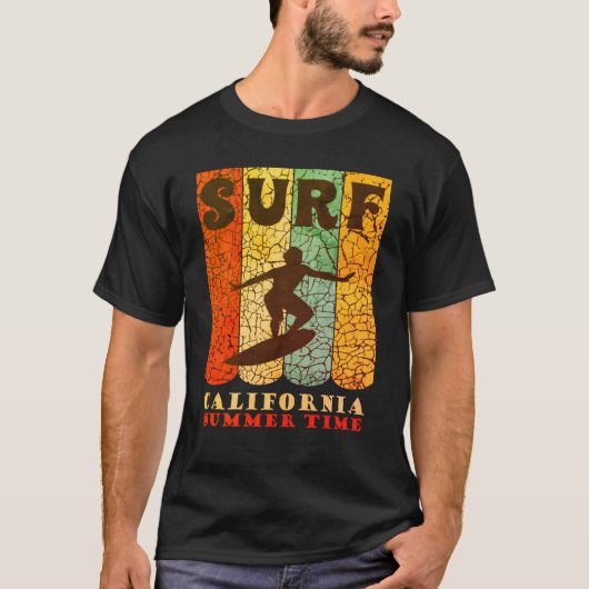 California Summer Time Surf  look T-shirt (Voorkant)