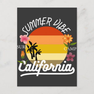 California Summer Vibe Surf Camp Briefkaart