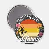 California Summer Vibe Surf Camp Magnet Magneet (Voorkant / Achterkant)