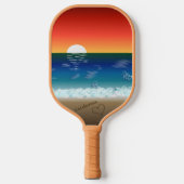 California Sunset | Beach Sand Heart Pickleball Paddle (Voorkant)