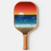 California Sunset | Beach Sand Heart Pickleball Paddle (Achterkant)