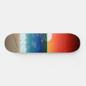 California Sunset | Beach Sand Heart Skateboard (Horizontaal)