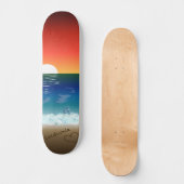 California Sunset | Beach Sand Heart Skateboard (Voorkant)