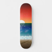 California Sunset | Beach Sand Heart Skateboard (Voorkant)