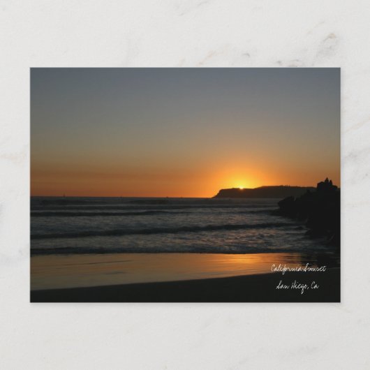 California Sunset Briefkaart (Voorkant)