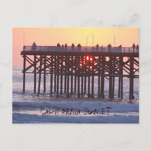 California Sunset Briefkaart (Voorkant)