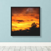 California Sunset Canvas Afdruk (Insitu (Houten vloer))