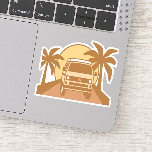 California Sunset Scenery Sticker (Detail)