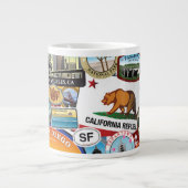 California Super Sticker Collage Pattern Extra Grote Beker (Voorkant)