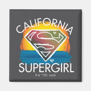 California Supergirl Sunset Graphic Magneet