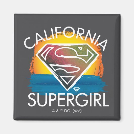 California Supergirl Sunset Graphic Magneet (Voorkant)