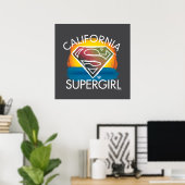 California Supergirl Sunset Graphic Poster (Thuiskantoor)