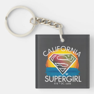 California Supergirl Sunset Graphic Sleutelhanger