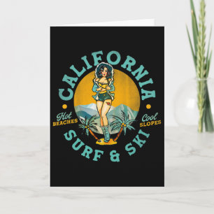 California Surf en Ski Hete Stranden, Koele Hellin Kaart