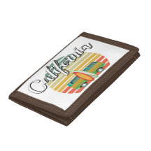California Surf Retro TriFold Nylon Wallet