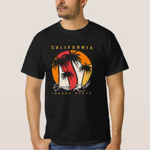 California Surf Ride Laguna Beach Retro Palm Zonso T-shirt