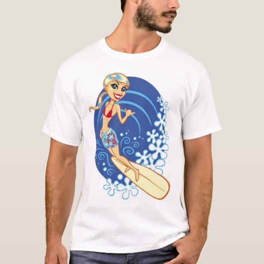 California Surfer Girl T-shirt (Voorkant)