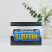 California Surfer License Bord Briefkaart (Staand voorkant)