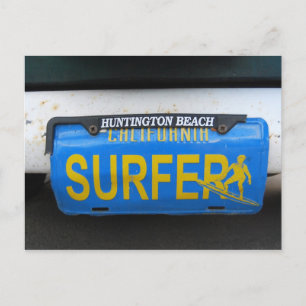 California Surfer License Bord Briefkaart