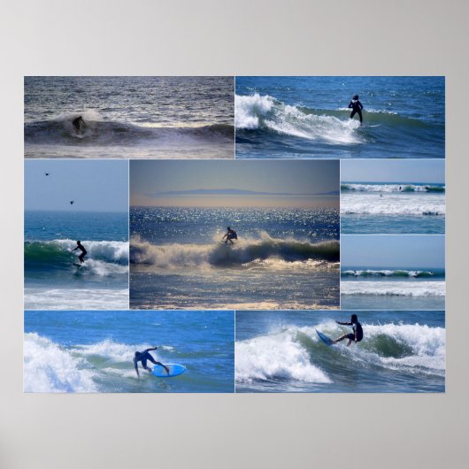 California Surfers Collage Poster (Voorkant)