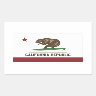 California Surfing Beer Rechthoekige Sticker