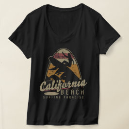 California Surfing urban lifestyle strand retro di T-shirt