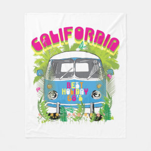 California Surfing Van Fleece Deken