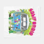 California Surfing Van Fleece Deken (Voorkant (Horizontaal))