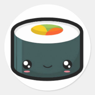 California Sushi-Sticker Ronde Sticker