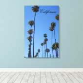 CALIFORNIA TALL PALM TREES CANVAS PRINT (Insitu (Houten vloer))