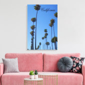 CALIFORNIA TALL PALM TREES CANVAS PRINT (Insitu (Woonkamer))