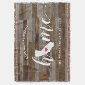 California Thuisstaat Persoonlijke Houten Uitzicht Deken (Voorkant Verticaal)