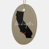 California Town Keramisch Ornament (Links)