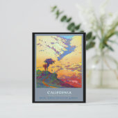 California Travel Poster Briefkaart (Staand voorkant)