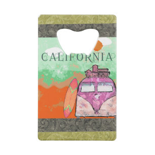 California Travel Poster Kredietkaart Flessenopener