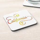 California Typography Art Bier Onderzetter (Linkerzijde)