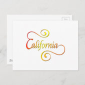 California Typography Art Briefkaart (Voorkant / Achterkant)