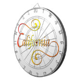 California Typography Art Dartbord (Voorkant Rechts)