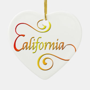 California Typography Art Keramisch Ornament